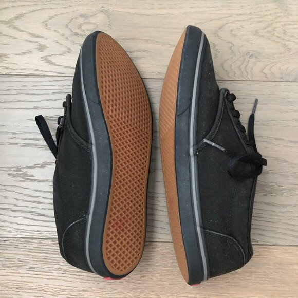 Vans Off The Wall Sporty Lace-Up Textile Sneakers in Black Sz 7.5 - Picture 4 of 12